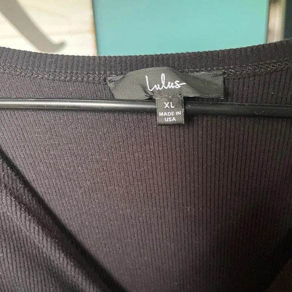 Lulus Ribbed Dress with Cut Out - Picture 4 of 4